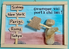 Quadro in legno e sassi  motivazionale - Fatto a mano 