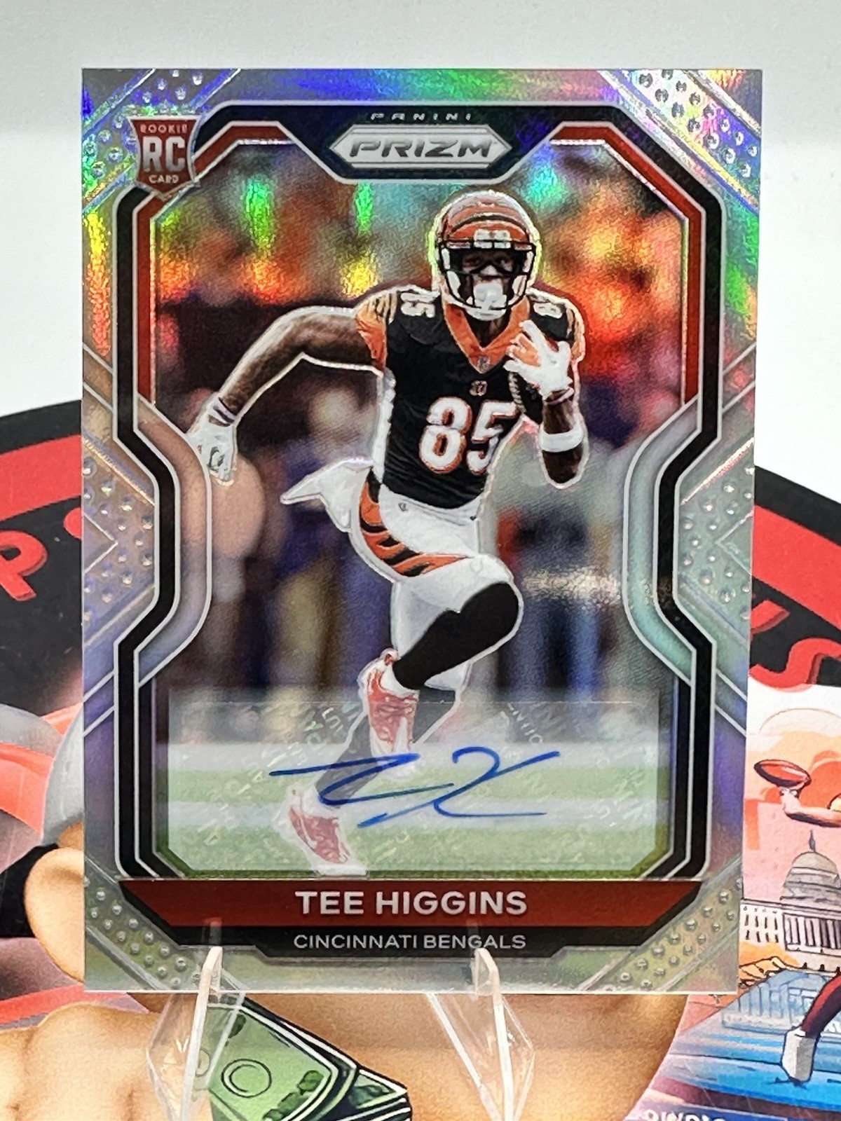 Tee Higgins 2020 Prizm 308 Rookie Silver Prizm Signatures RC Auto
