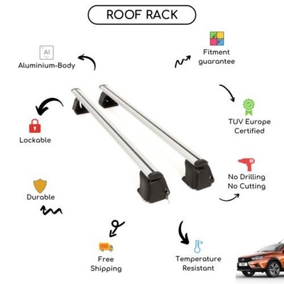 Bare Roof Rack Cross Bars Set for LADA Vesta Cross Sedan 2018 -  Up