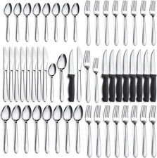 48 Pcs Silverware Set for 8 Stainless Steel Flatware Cutlery Utensil Kitchen New