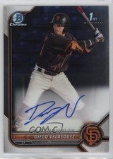 2022 Bowman Chrome Prospect Auto Diego Velasquez #CPA-DV Auto 1j91