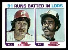 Mike Schmidt Eddie Murray '81 Runs Batted In Leaders 1982 Topps #163 ESE