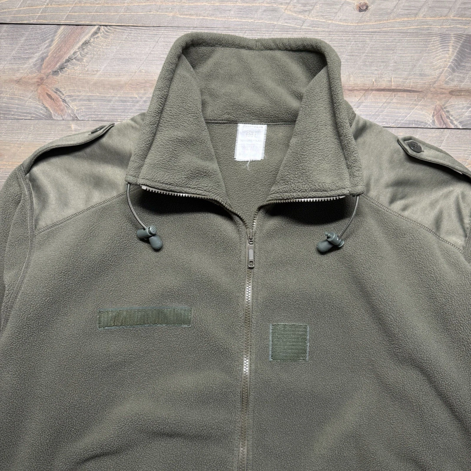 Vtg French Army Fleece Jacket Mens 120L (XXL) Cold Weather Olive Fecsa 2001 - product detail image 2