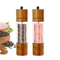 Salz PfeffermüHle Holz Keramikmahlwerk Acryl Transparent