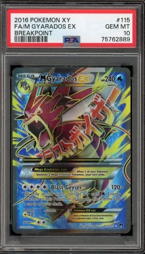 Pokemon M Gyarados EX XY Breakpoint Full Art #115 PSA 10 Gem Mint
