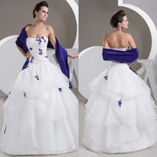 Boho Wedding Dresses Lace Embroidery Beading Ball Gowns With Stole Shawl Plus