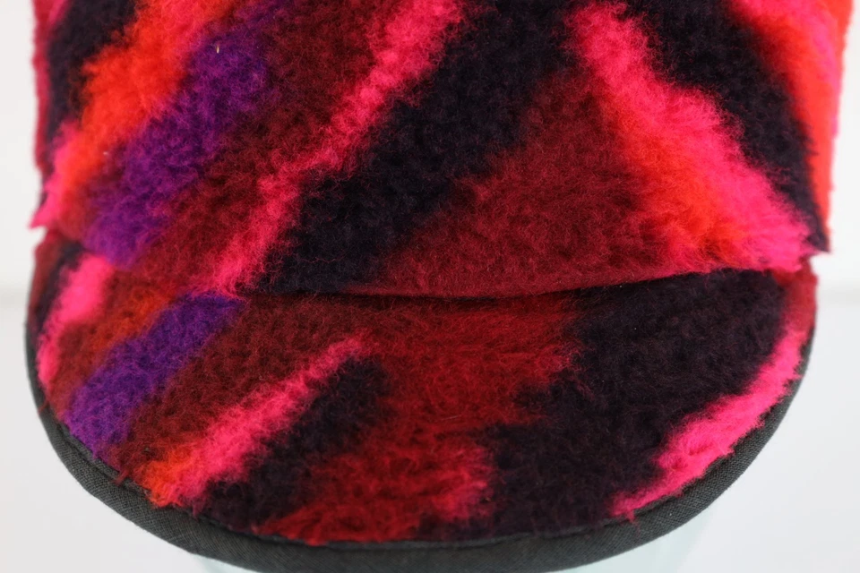 De Colección Años 70 Boho Chic Hippie Peludo Polar Acolchado Pom Ajustado Sombrero Gorra Mujer 7 1/8 EE. UU. Foto 3 de 4