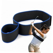 Golf Swing Training Band: High-Elastic Arm Connection Trainer for Body Blue