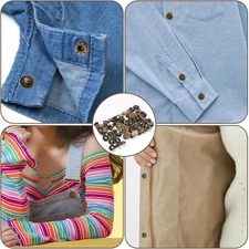 24 Sets Heavy DutyLeather Snap Fasteners Kit, 15mm Metal Snap Buttons Heavy D...