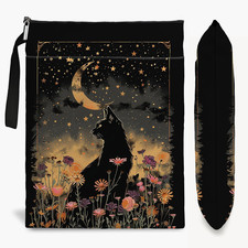 Cat Book Sleeve,Book Covers for Paperbacks,Book Sleeves with Zipper, Book Pouch