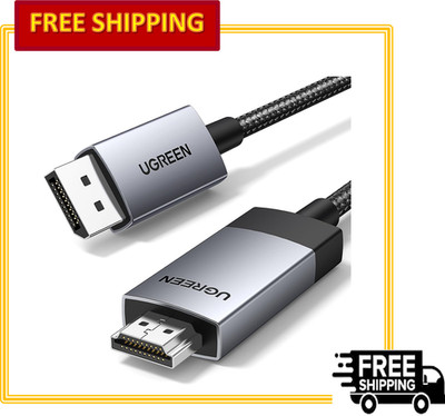 UGREEN Braided Uni-Directional 4K@60Hz DisplayPort 1.2 to HDMI 2.0 Cable