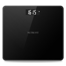 NUTRI FIT Digital Bathroom Scale for Body Weight, Bath Cool Black
