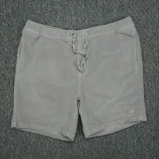 OP Shorts Mens Large Gray Ocean Pacific Corduroy Drawstring Pockets 7"