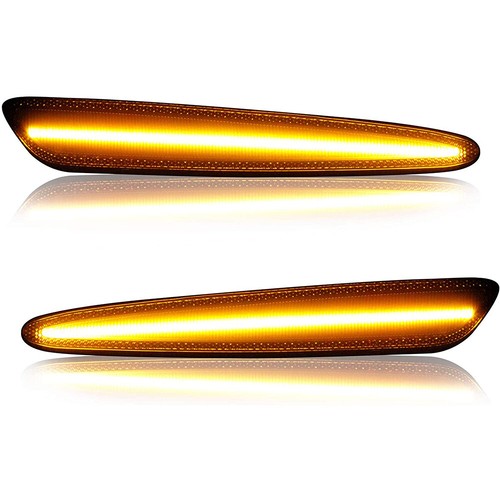 For 2005-2013 Chevy Corvette C6 LED Smoked Front Bumper Side Marker Lights Lamps - Picture 3 of 11