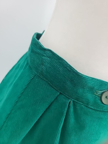 Vintage 1960s The Frog Pond Patchwork Skirt, Mid Green Corduroy Large - Picture 10 of 24