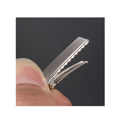 20 Stck. Modische Flache Metall Einzelne Zinke Krokodil Haarspangen Haarspange für Schleifen - Bild 6 von 15