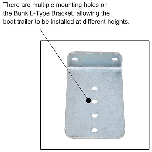 8PCS 8 inch Galvanized L-Type Boat Trailer Bunk Brackets for 3 x 3 Crossmember - Bild 3 von 10