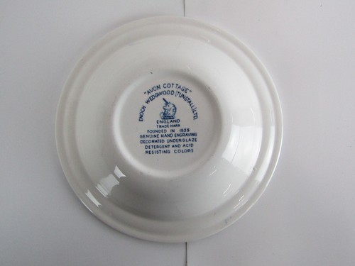 Vintage Wedgwood Small Blue Tunstall Avon Cottage Enoch Dishes Set Of Six - Picture 3 of 14