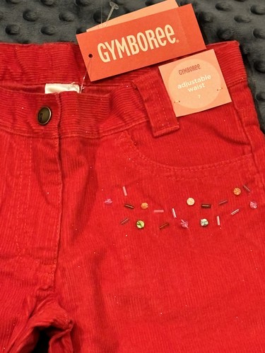 NWT Gymboree Cupcake Cutie Red Corduroy Sequin Pants 7 - Picture 3 of 11