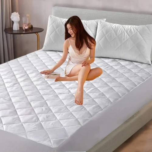EXTRA DEEP QUILTED WATERPROOF MATRESS MATTRESS PROTECTOR FITTED BED COVER - Picture 18 of 38