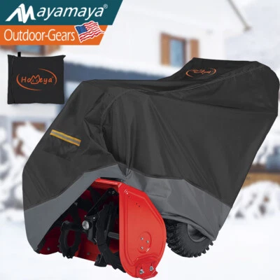 HOMEYA 600D Two-Stage Snow Blower Cover Heavy Duty Waterproof Thrower Protector Anti-UV