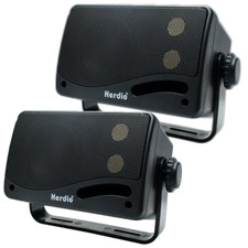Herdio 2x 3.5" Marine Outdoor Speakers 3-Way Wall Mount Waterproof 200W	
