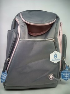 J Is For Jeep Perfect Pockets System Backpack Diaper Bag Stylish Pink Grey Used Ebay