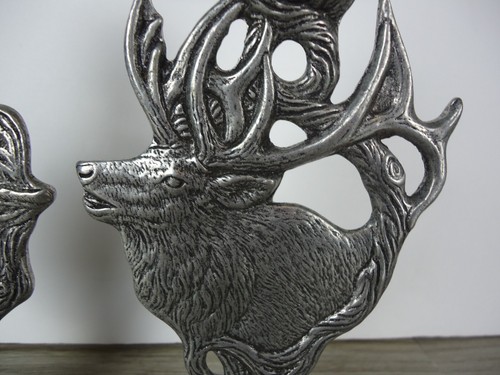 Portacandele basso pesce alce 7,5" caccia esterno cabina loggia decorazione figurativa arte - Foto 8 di 10