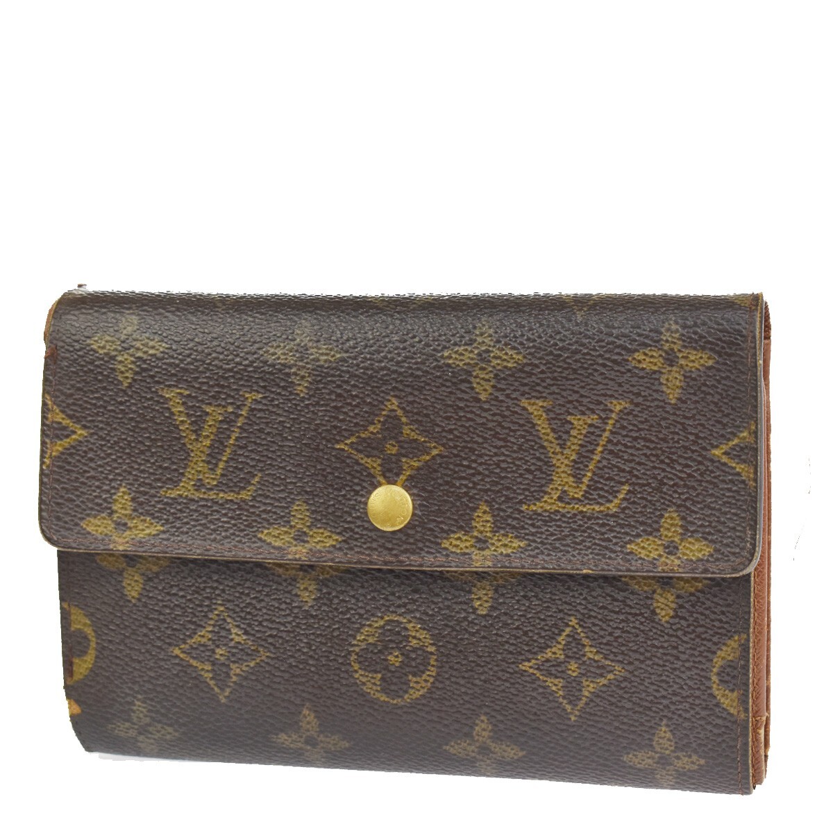 LOUIS VUITTON Porte Tresor Etui Papier Trifold Wallet Monogram BN  
