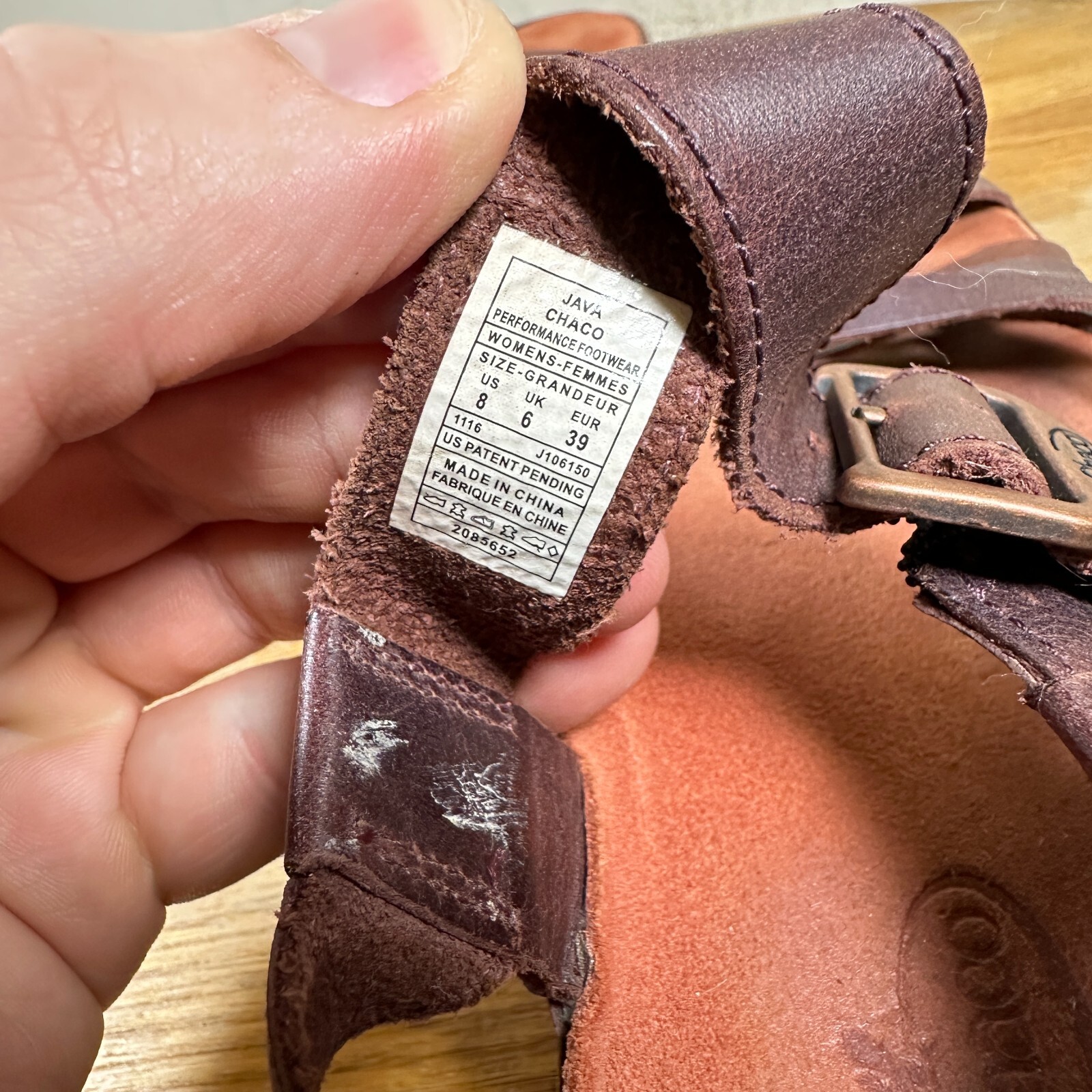 Chaco Fallon Java Leather J106150 Sandal Shoes Wo… - image 8