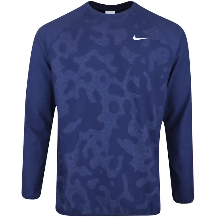 NIKE Dri Fit Lana Crew Top Para hombres XL Prendas exteriores Pullover Golf Azul Marino DR5284-410 NUEVO Foto 4 de 4