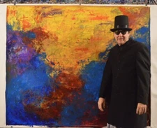 Mark Little original Professional￼￼ Canvas￼ painting￼ 72”X60”Abstract,Modern 6ft