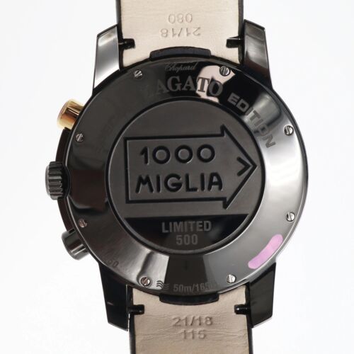 Chopard Mille Miglia Zagato 42mm GMT PVD Steel Black Dial Mens Watch 168550-6001 - Picture 16 of 16