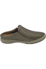 Earth Origins Perforated Leather Slip-On clogs Emilia Platinum