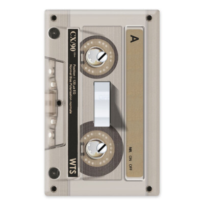 1-Gang Single Toggle Light Switch Wall Plate Decor Cover - Cassette Tape