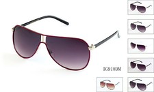 Dozen New Women Men Pilot Metal Sunglasses Wholesale One Piece Lens UV