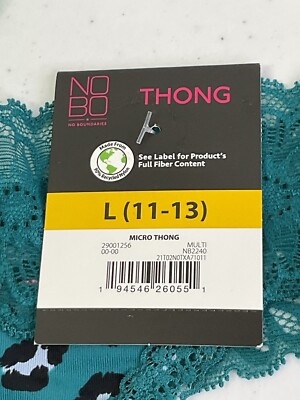 §s§ NoBo (No Boundaries) Lace Thong & Micro Thong Panties x2. Size