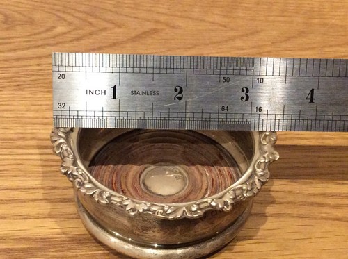 Solid Silver Small Wine Coaster Ellis and Co 1929 Hallmarked Ship Worldwide - Picture 6 of 10