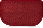 Slip-Resistant Kitchen Floor Mat, Half round Red Kitchen Rug with Rubber Backing