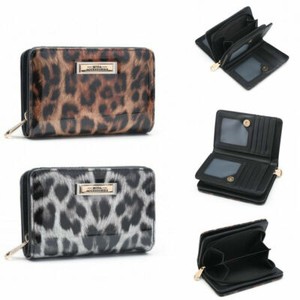 leopard print patent clutch bag
