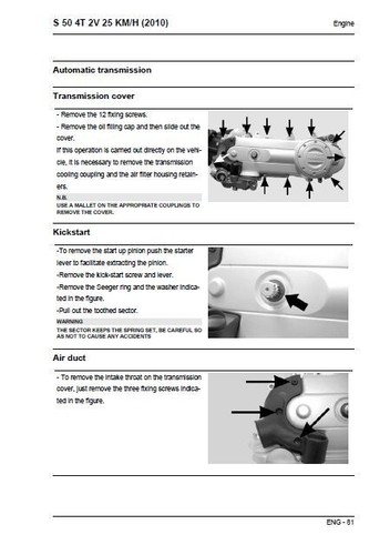Vespa S504T S 50 4T Service Repair Workshop Manual USB 2010 - Picture 7 of 11