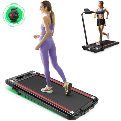 2-in-1 Walking/Running Pad Under Desk Treadmill Machine 2.5HP Folding Treadmill