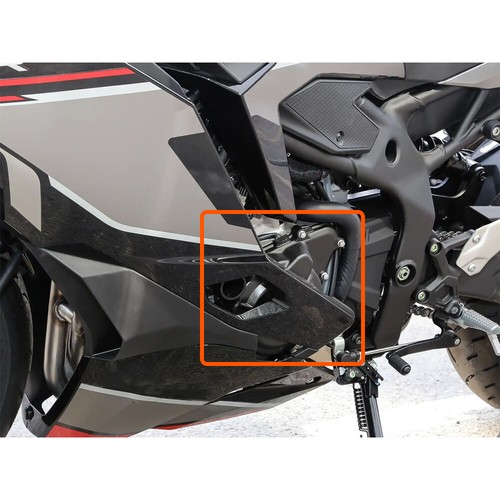 For Kawasaki ZX4RR ZX4R Dry Carbon Fiber Motorcycle Left Engine Cover Replace 1X - Picture 4 of 9