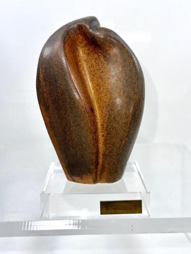 Authentic Signed Glazed LOVE Sculpture French Modernist Modern Liliane Caumont - Picture 1 of 15