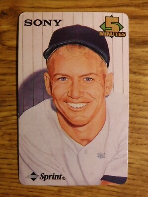 1997 MICKEY MANTLE SPRINT PHONE CARD (40) 