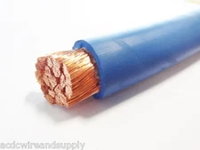 15' FT 4/0 WELDING BATTERY CABLE COPPER SOLAR CAR SAE J1127 BLUE MADE IN USA NEW