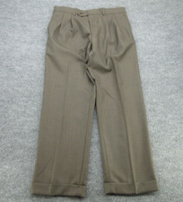 Lauren Ralph Lauren Pants Mens 34x30 Brown Taupe Pleated Workwear Trousers NEW
