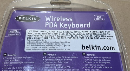 Belkin IR Infrared Universal Wireless PDA Palm Keyboard (F8U1500ea) New & Sealed - 第 4/4 張圖片