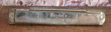 Vintage Large Seydels Glee Club Harp 7" Music Instrument Germany Harmonica
