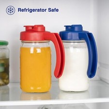 2 Pack Wide Mouth Mason Jar Lids with Handles, Airtight and Leak Proof Seal